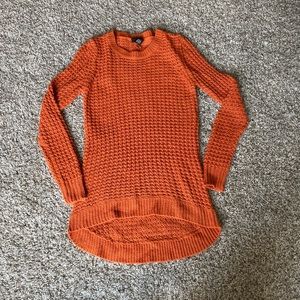Orange Knit Sweater.